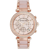 Buy Shop Michael Kors Parker Pink Dial Two Tone Steel Strap Watch for Women - MK5896 USA Online