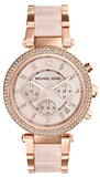 Buy Shop Michael Kors Parker Pink Dial Two Tone Steel Strap Watch for Women - MK5896 USA Online