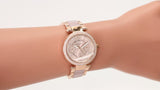 Buy Shop Michael Kors Parker Pink Dial Two Tone Steel Strap Watch for Women - MK6110 USA Online