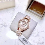 Buy Shop Michael Kors Parker Pink Dial Two Tone Steel Strap Watch for Women - MK6110 USA Online