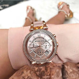 Buy Shop Michael Kors Parker Pink Dial Two Tone Steel Strap Watch for Women - MK6110 USA Online