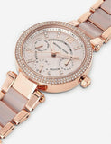 Buy Shop Michael Kors Parker Pink Dial Two Tone Steel Strap Watch for Women - MK6110 USA Online
