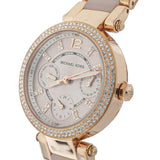 Buy Shop Michael Kors Parker Pink Dial Two Tone Steel Strap Watch for Women - MK6110 USA Online