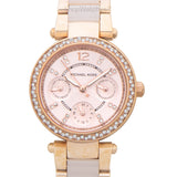 Buy Shop Michael Kors Parker Pink Dial Two Tone Steel Strap Watch for Women - MK6110 USA Online
