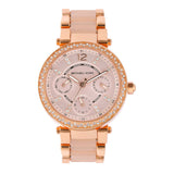 Buy Shop Michael Kors Parker Pink Dial Two Tone Steel Strap Watch for Women - MK6110 USA Online