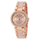 Buy Shop Michael Kors Parker Pink Dial Two Tone Steel Strap Watch for Women - MK6110 USA Online