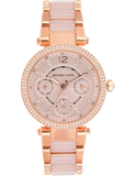 Buy Shop Michael Kors Parker Pink Dial Two Tone Steel Strap Watch for Women - MK6110 USA Online