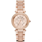 Buy Shop Michael Kors Parker Pink Dial Two Tone Steel Strap Watch for Women - MK6110 USA Online