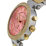 Buy Shop Michael Kors Parker Pink Dial Two Tone Steel Strap Watch for Women - MK6140 USA Online