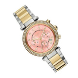 Buy Shop Michael Kors Parker Pink Dial Two Tone Steel Strap Watch for Women - MK6140 USA Online