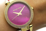 Buy Shop Michael Kors Parker Pink Mother of Pearl Dial Two Tone Steel Strap Watch for Women - MK6490 USA Online