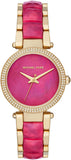 Buy Shop Michael Kors Parker Pink Mother of Pearl Dial Two Tone Steel Strap Watch for Women - MK6490 USA Online
