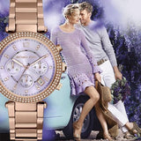 Buy Shop Michael Kors Parker Purple Dial Rose Gold Steel Strap Watch for Women - MK6169 USA Online