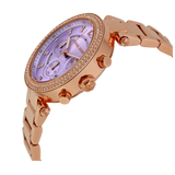 Buy Shop Michael Kors Parker Purple Dial Rose Gold Steel Strap Watch for Women - MK6169 USA Online