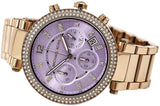 Buy Shop Michael Kors Parker Purple Dial Rose Gold Steel Strap Watch for Women - MK6169 USA Online