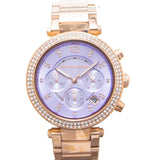 Buy Shop Michael Kors Parker Purple Dial Rose Gold Steel Strap Watch for Women - MK6169 USA Online