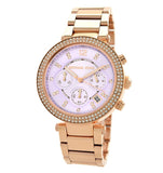 Buy Shop Michael Kors Parker Purple Dial Rose Gold Steel Strap Watch for Women - MK6169 USA Online