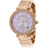 Buy Shop Michael Kors Parker Purple Dial Rose Gold Steel Strap Watch for Women - MK6169 USA Online