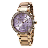 Buy Shop Michael Kors Parker Purple Dial Rose Gold Steel Strap Watch for Women - MK6169 USA Online