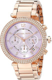 Buy Shop Michael Kors Parker Purple Dial Rose Gold Steel Strap Watch for Women - MK6169 USA Online