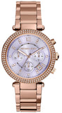 Buy Shop Michael Kors Parker Purple Dial Rose Gold Steel Strap Watch for Women - MK6169 USA Online