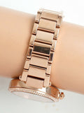 Buy Shop Michael Kors Parker Quartz Rose Gold Dial Rose Gold Steel Strap Watch For Women - MK6660 USA Online