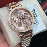 Buy Shop Michael Kors Parker Quartz Rose Gold Dial Rose Gold Steel Strap Watch For Women - MK6660 USA Online