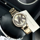 Buy Shop Michael Kors Parker Quartz Rose Gold Dial Rose Gold Steel Strap Watch For Women - MK6660 USA Online