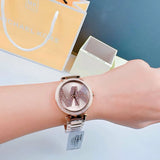 Buy Shop Michael Kors Parker Quartz Rose Gold Dial Rose Gold Steel Strap Watch For Women - MK6660 USA Online