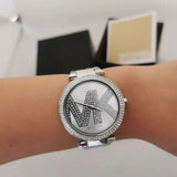Buy Shop Michael Kors Parker Quartz Silver Dial Silver Steel Strap Watch For Women - MK6658 USA Online