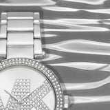 Buy Shop Michael Kors Parker Quartz Silver Dial Silver Steel Strap Watch For Women - MK6658 USA Online