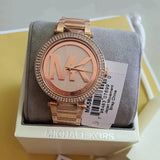 Buy Shop Michael Kors Parker Rose Gold Dial Rose Gold Steel Strap Watch for Women - MK5865 USA Online