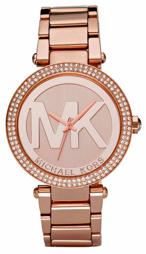 Buy Shop Michael Kors Parker Rose Gold Dial Rose Gold Steel Strap Watch for Women - MK5865 USA Online