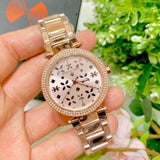 Buy Shop Michael Kors Parker Rose Gold Dial Steel Strap Watch for Women - MK6470 USA Online