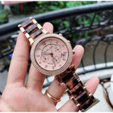 Buy Shop Michael Kors Parker Rose Gold Dial Two Tone Steel Strap Watch for Women - MK5538 USA Online