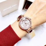 Buy Shop Michael Kors Parker Rose Gold Dial Two Tone Steel Strap Watch for Women - MK6239 USA Online