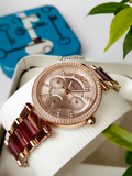 Buy Shop Michael Kors Parker Rose Gold Dial Two Tone Steel Strap Watch for Women - MK6239 USA Online