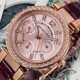 Buy Shop Michael Kors Parker Rose Gold Dial Two Tone Steel Strap Watch for Women - MK6239 USA Online