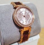 Buy Shop Michael Kors Parker Rose Gold Dial Two Tone Steel Strap Watch for Women - MK6239 USA Online