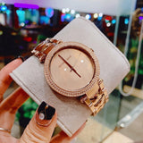 Buy Shop Michael Kors Parker Rose Gold Dial with Diamonds Rose Gold Steel Strap Watch for Women - MK6426 USA Online