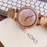 Buy Shop Michael Kors Parker Rose Gold Dial with Diamonds Rose Gold Steel Strap Watch for Women - MK6426 USA Online
