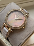Buy Shop Michael Kors Parker Rose Gold Dial with Diamonds Rose Gold Steel Strap Watch for Women - MK6426 USA Online