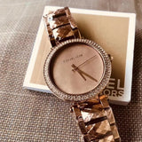 Buy Shop Michael Kors Parker Rose Gold Dial with Diamonds Rose Gold Steel Strap Watch for Women - MK6426 USA Online