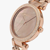 Buy Shop Michael Kors Parker Rose Gold Dial with Diamonds Rose Gold Steel Strap Watch for Women - MK6426 USA Online