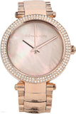 Buy Shop Michael Kors Parker Rose Gold Dial with Diamonds Rose Gold Steel Strap Watch for Women - MK6426 USA Online