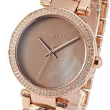 Buy Shop Michael Kors Parker Rose Gold Dial with Diamonds Rose Gold Steel Strap Watch for Women - MK6426 USA Online