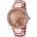 Buy Shop Michael Kors Parker Rose Gold Dial with Diamonds Rose Gold Steel Strap Watch for Women - MK6426 USA Online