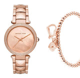 Buy Shop Michael Kors Parker Rose Gold Dial with Diamonds Rose Gold Steel Strap Watch for Women - MK6426 USA Online