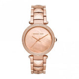 Buy Shop Michael Kors Parker Rose Gold Dial with Diamonds Rose Gold Steel Strap Watch for Women - MK6426 USA Online