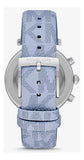 Buy Shop Michael Kors Parker Silver Dial Blue Leather Strap Watch For Women - MK6936 USA Online